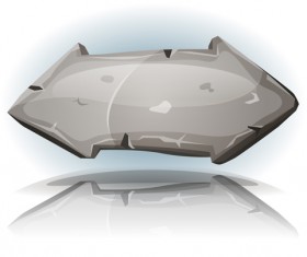 Cartoon stones arrows button vector 01