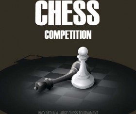Chess competition art background vector