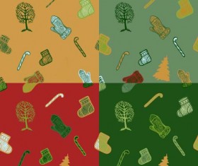 Christmas baubles vector seamless pattern 01