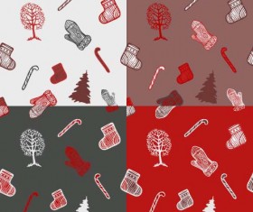 Christmas baubles vector seamless pattern 05