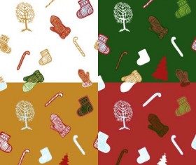 Christmas baubles vector seamless pattern 07