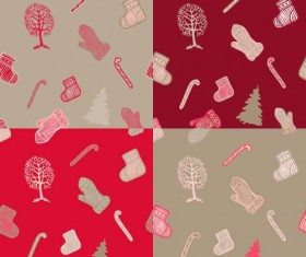 Christmas baubles vector seamless pattern 08