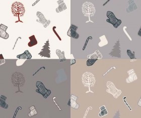 Christmas baubles vector seamless pattern 09