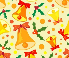 Christmas bell ornament elements pattern vector