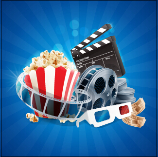 Cinema movie vector background graphics 02 free download