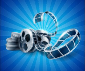 Cinema movie vector background graphics 04
