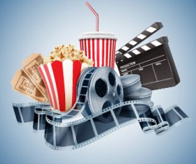 Cinema movie vector background graphics 07
