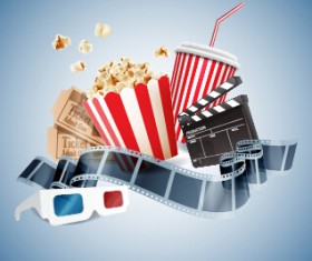 Cinema movie vector background graphics 08