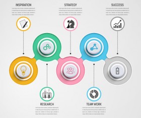 Circular business infographics creative vectors template 06