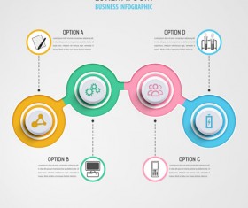 Circular business infographics creative vectors template 07