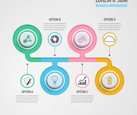 Circular business infographics creative vectors template 11