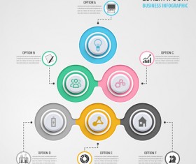 Circular business infographics creative vectors template 12