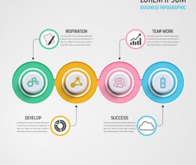 Circular business infographics creative vectors template 13