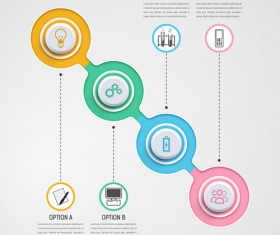 Circular business infographics creative vectors template 15
