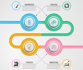 Circular business infographics creative vectors template 16