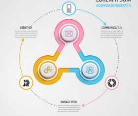Circular business infographics creative vectors template 18