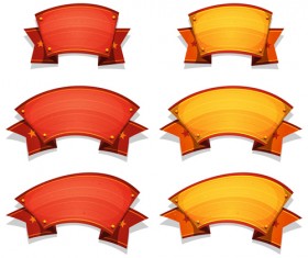 Circus ribbon banners vector 02
