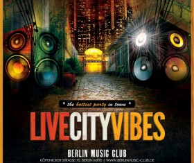 City party template psd material 01