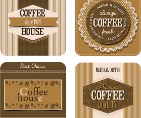 Coffee house retro cards vector