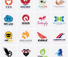 Colored animal logos vector material 01