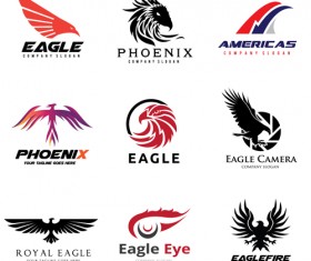 Colored animal logos vector material 02