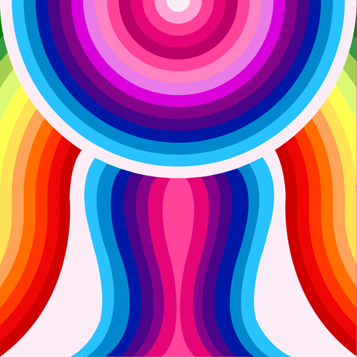 Colored Flow line background vector 02