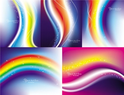 Colorful dream rainbow background vector