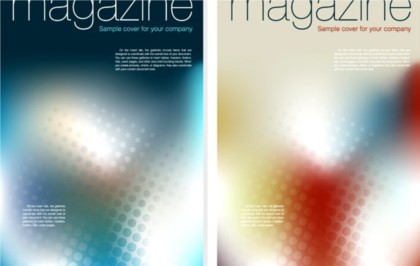 Colorful magazine cover vector