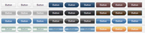 Commonly web button icons set
