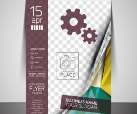 Company flyer template modern vector 01