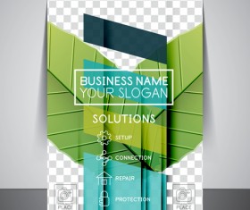 Company flyer template modern vector 05