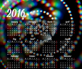 Company gird calendar 2016 set vectors 06