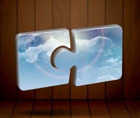 Concept puzzle template business vector 01