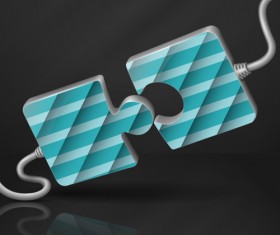 Concept puzzle template business vector 02