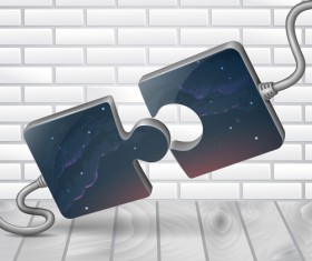 Concept puzzle template business vector 03