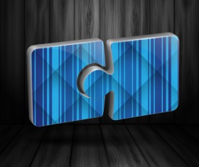 Concept puzzle template business vector 04