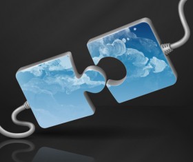 Concept puzzle template business vector 05