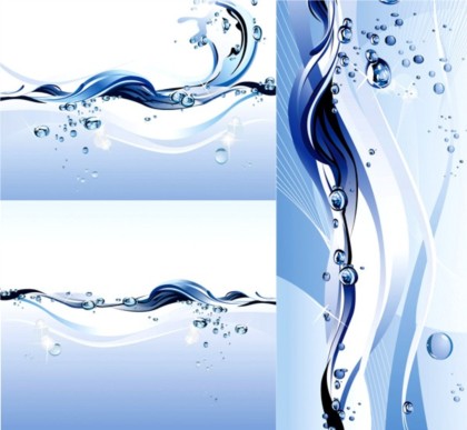 Blue dynamic water background vector