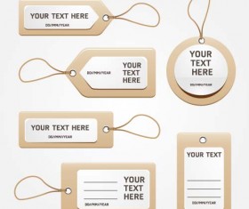 Creative tags vector set 01