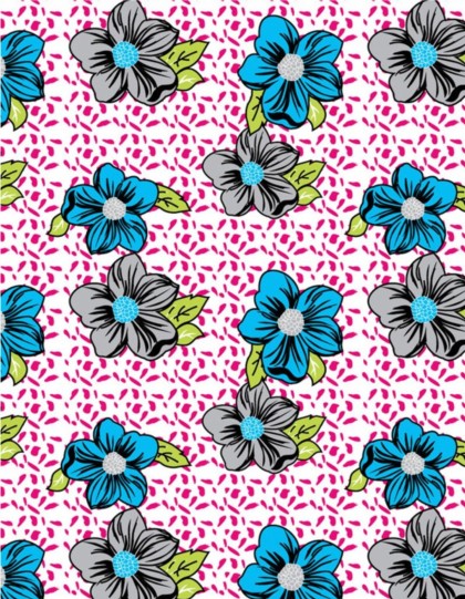 Cute floral vectors seamless pattern material