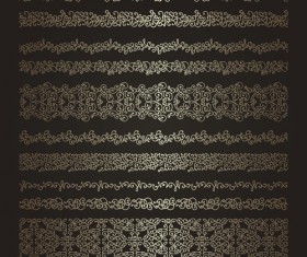 Decorative golden borders vectors