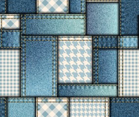 Denim fabric seamless vector pattern 02