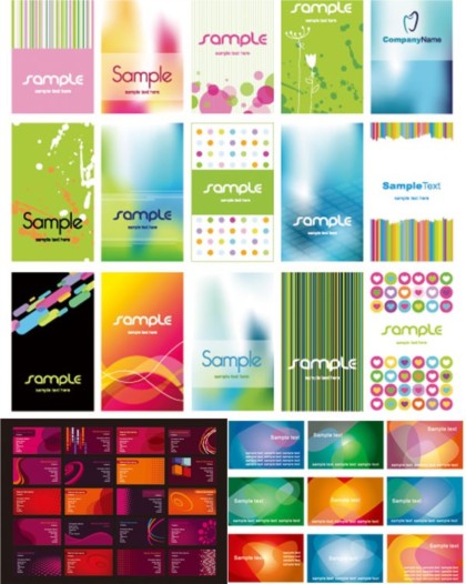 Different beautiful cards set vector