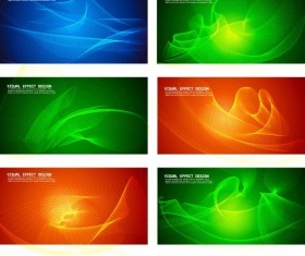 Different colorful line banners vector