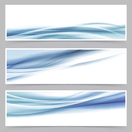 Dynamic banners abstract wave vector 01