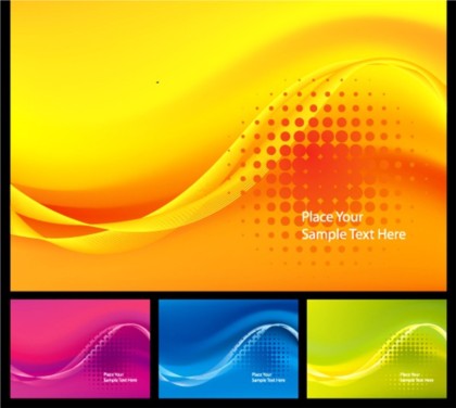 Dynamic colorful computer desktop background vector free download