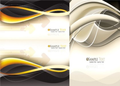 Dynamic lines card background vector