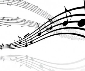 Dynamic music background set vector