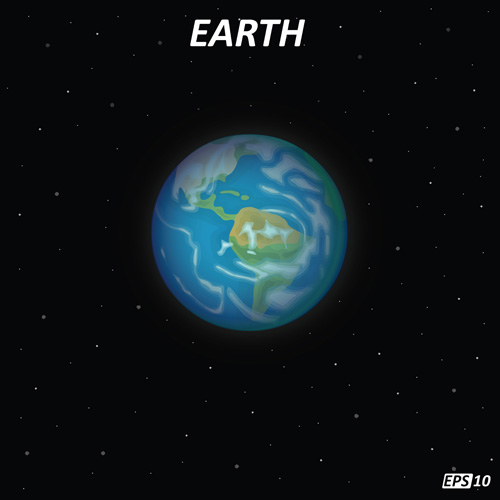 Earth art background vector