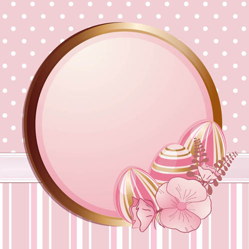 Easter Eggs with Backgrounds vector 02